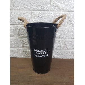 VASO METAL COMPRIDO C/ALCA CORDA ORIGINAL SWEET FLOWERS