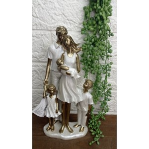 ENFEITE DECORATIVO 257-231 FAMILIA C/ 3 FILHOS A26XL13CM